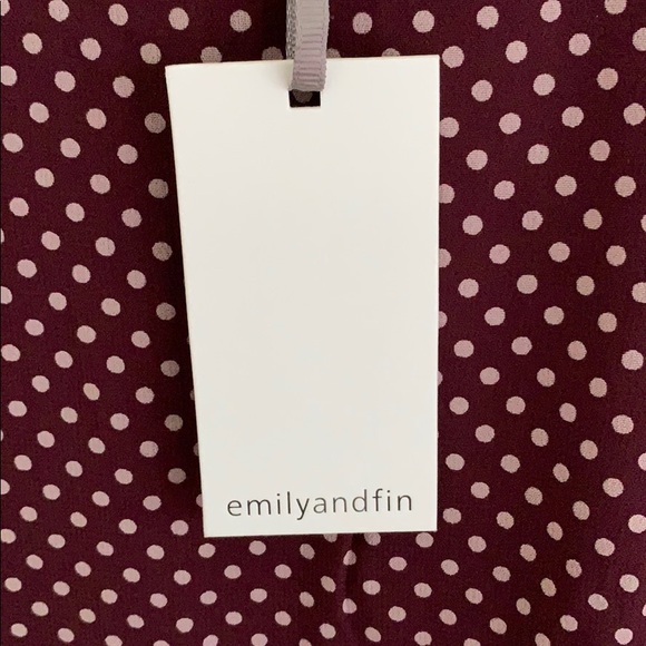 NWT Emily and Fin Susanna Polka Dot Midi Dress - Picture 5 of 10
